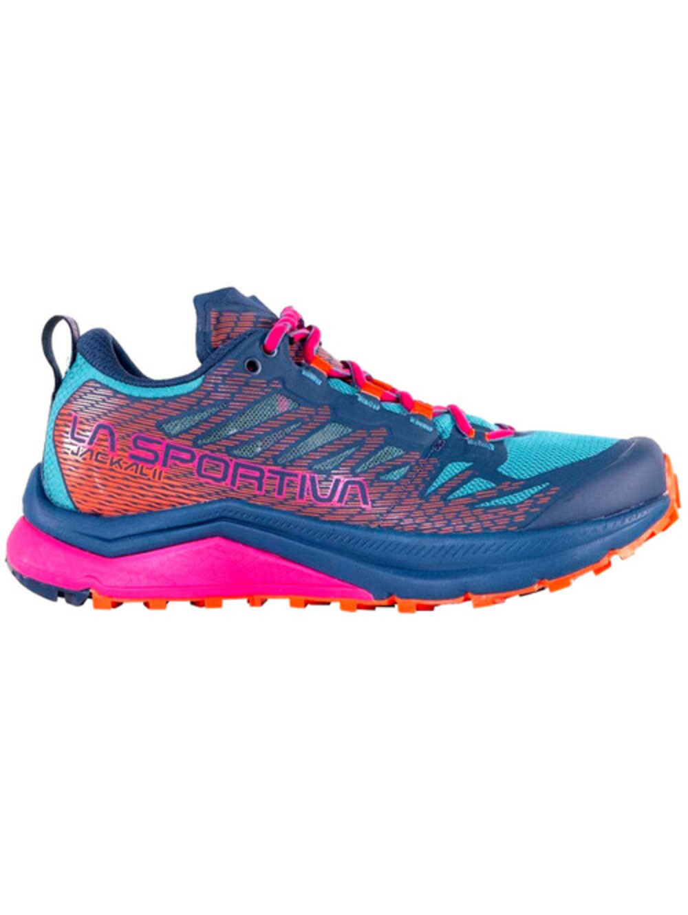 La Sportiva Jackal II Womens 6 Trail Running Shoes Storm Blue Pink Ortholite NEW